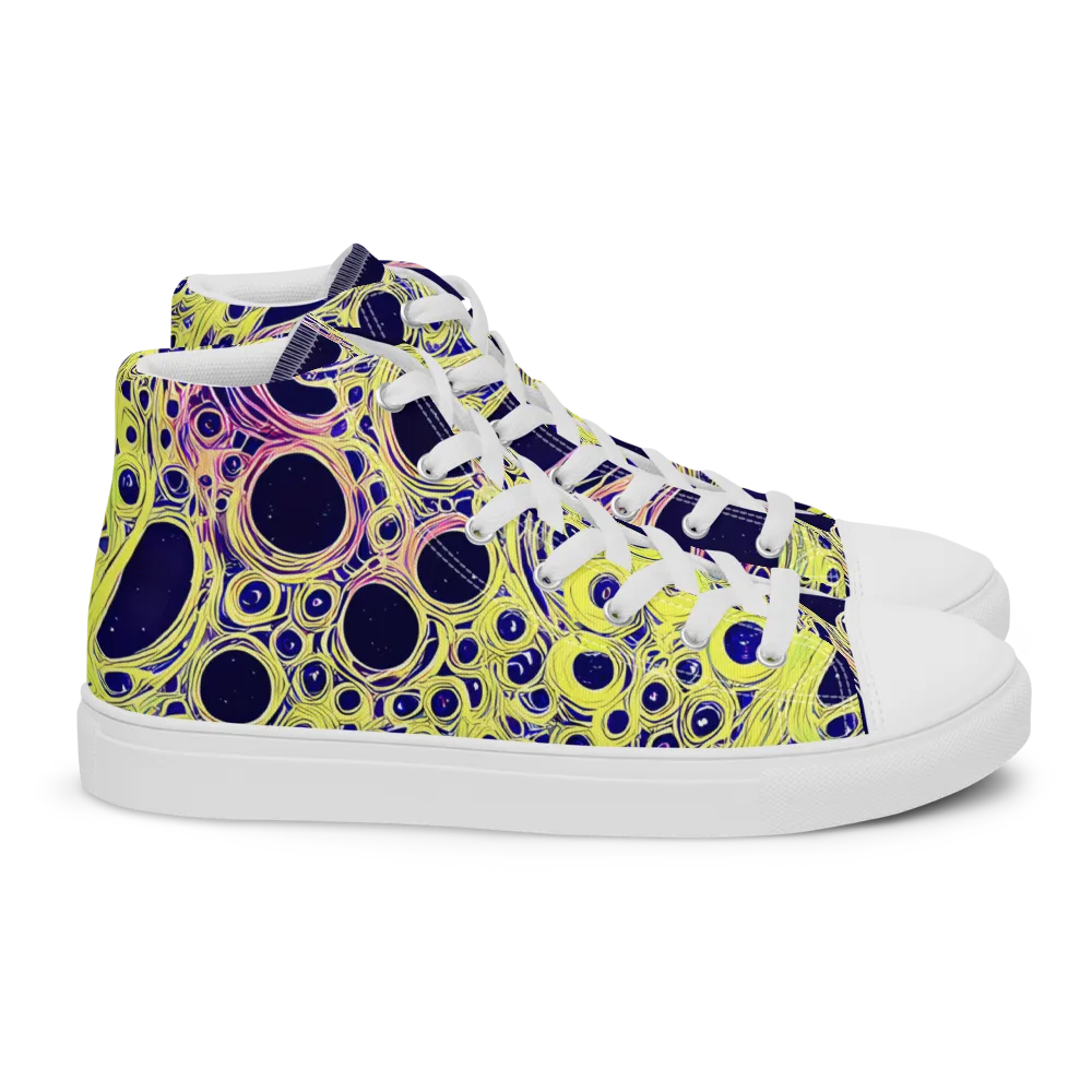 Solar Void on Women's High Top Canvas Shoes — Right