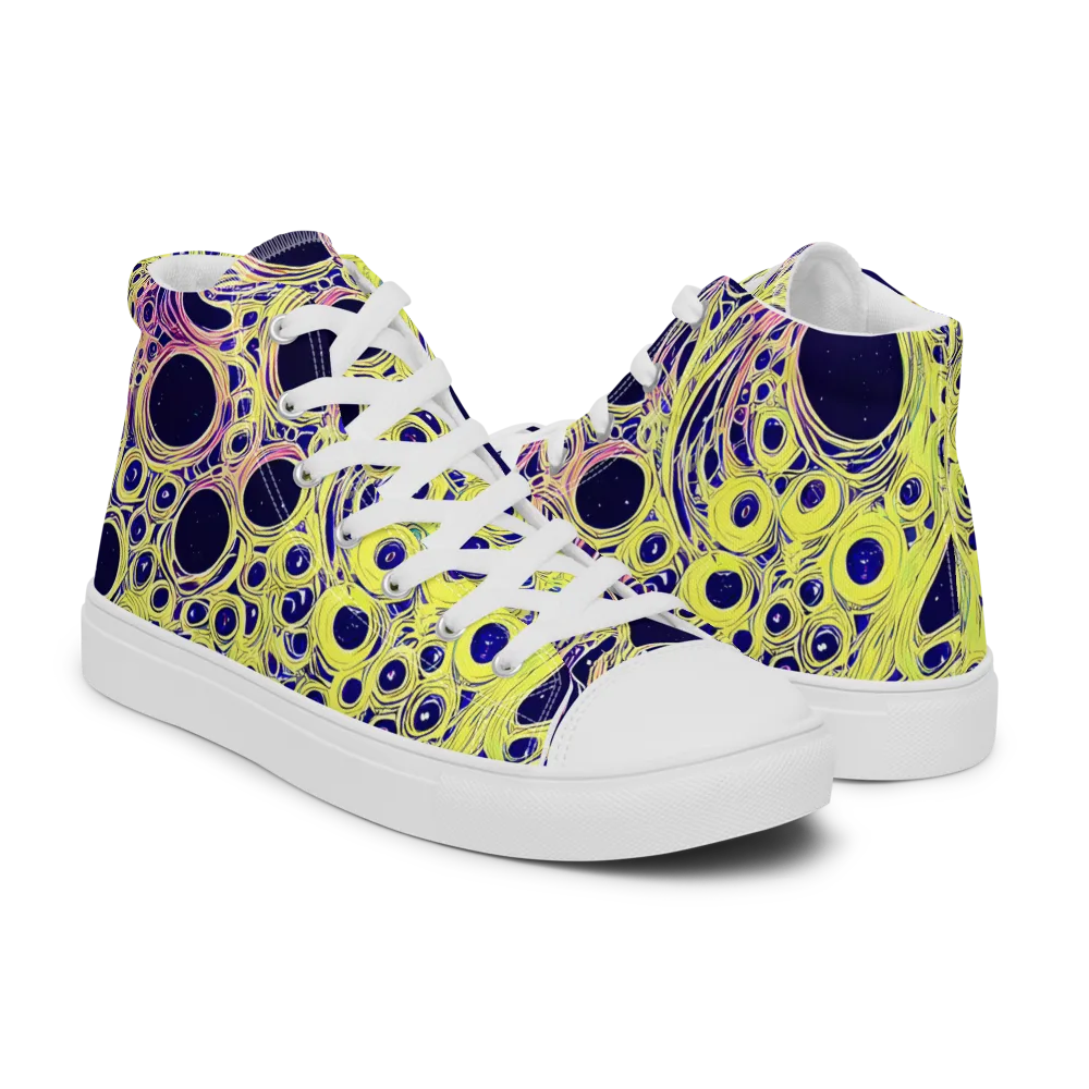 Solar Void on Women's High Top Canvas Shoes — Right
