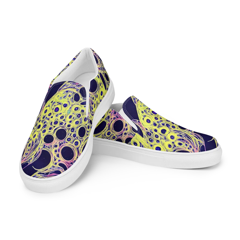 Solar Void on Men's Slip-On Canvas Shoes — Left Front
