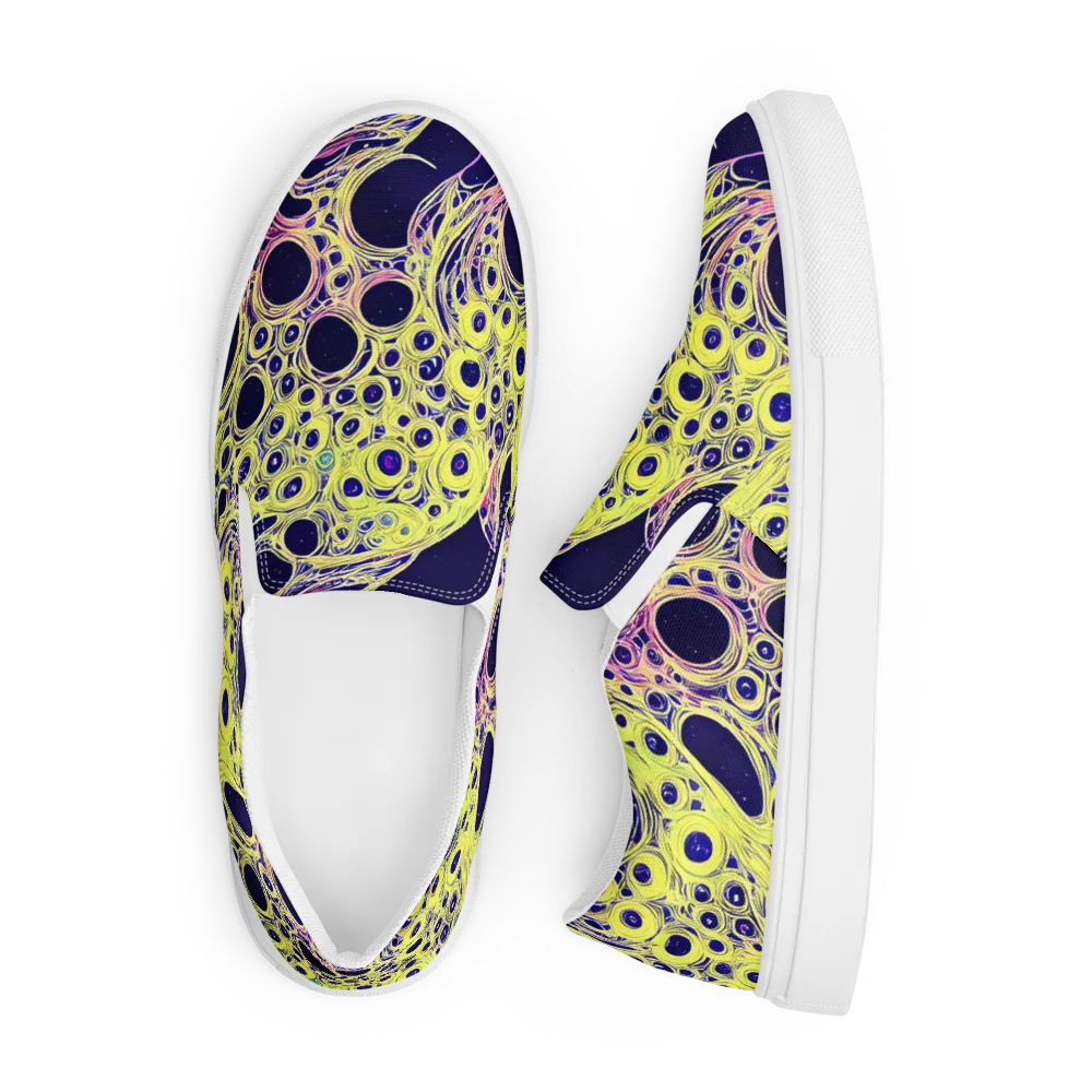 Solar Void on Men's Slip-On Canvas Shoes — Front