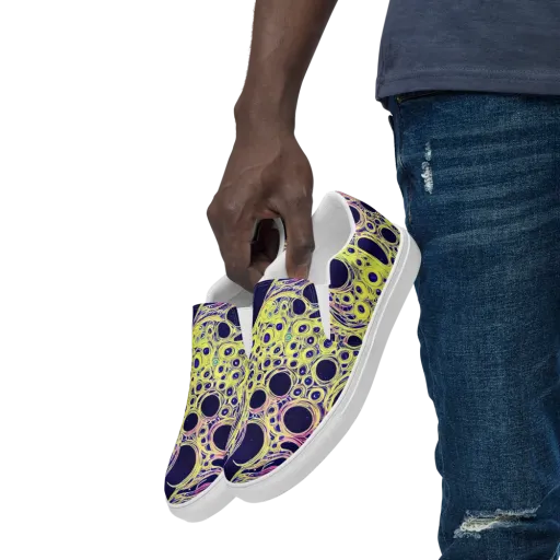 Solar Void on a Men's Slip-On Canvas Shoes
