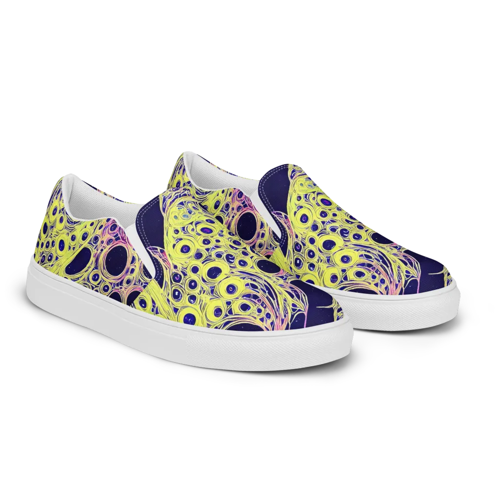 Solar Void on Women's Slip-On Canvas Shoes — Right Front