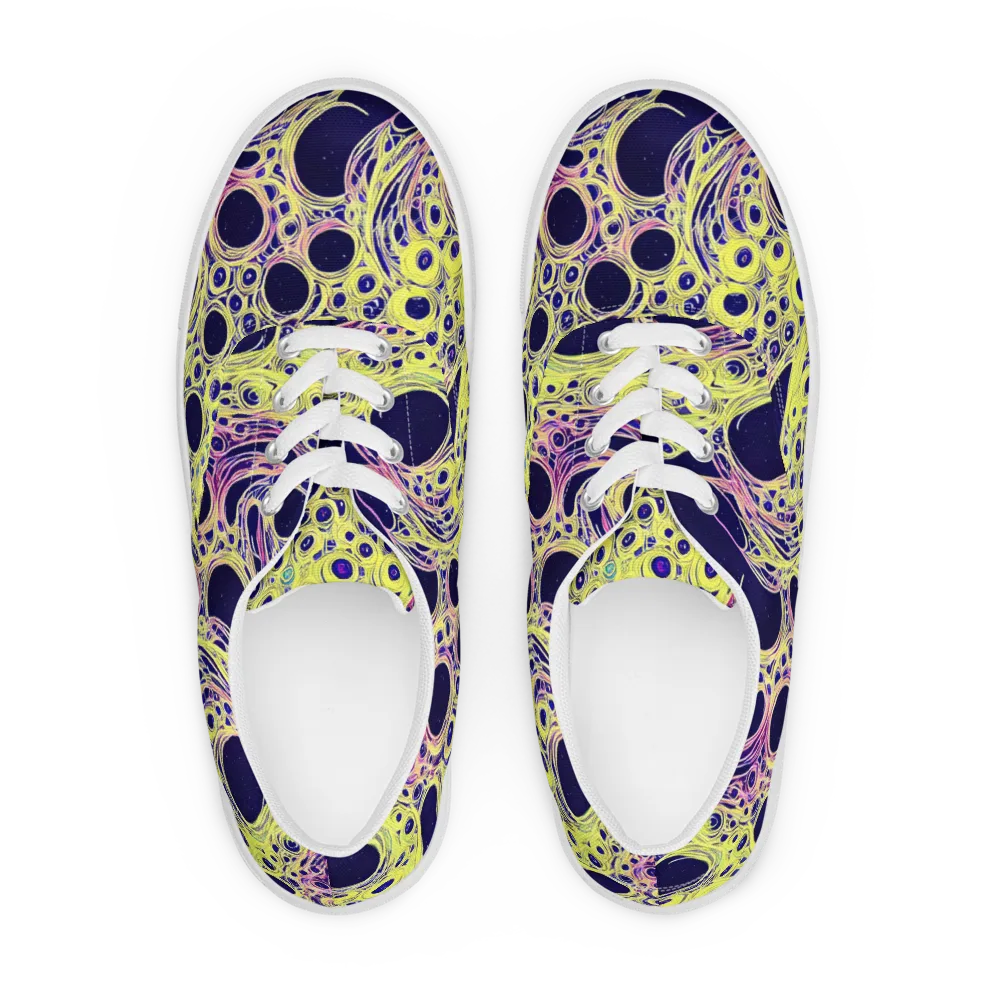 Solar Void on Men's Lace-Up Canvas Shoes — Front