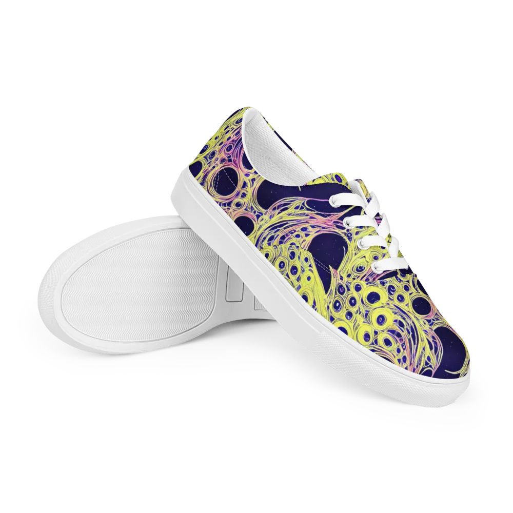Solar Void on Men's Lace-Up Canvas Shoes — Right Front