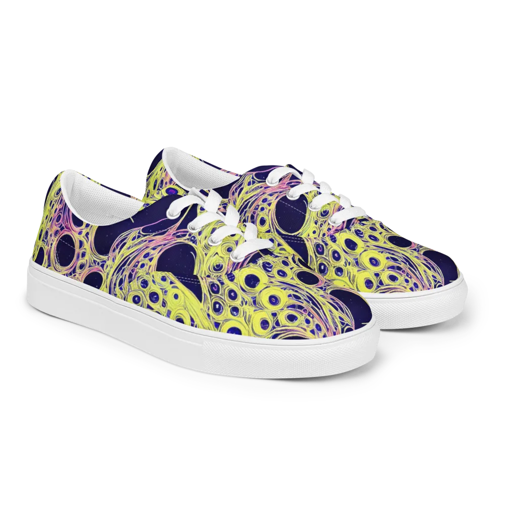 Solar Void on Men's Lace-Up Canvas Shoes — Right Front