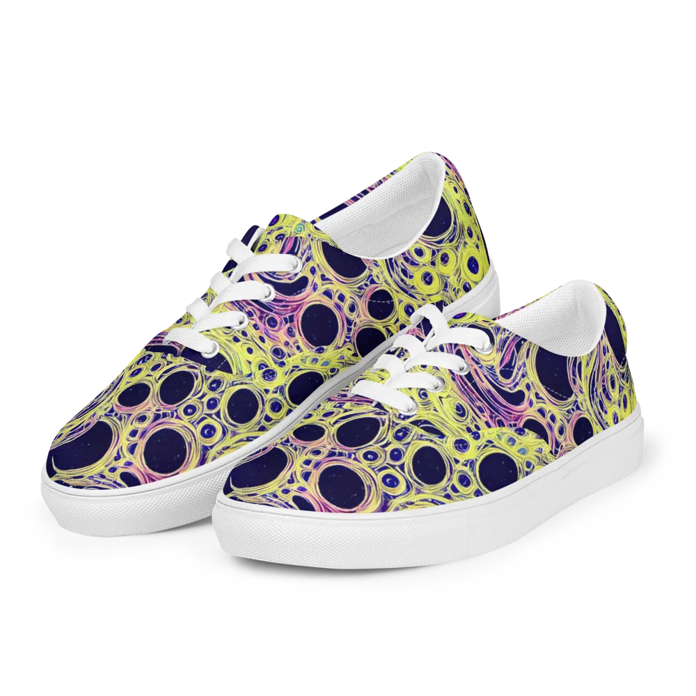 Solar Void on Men's Lace-Up Canvas Shoes — Left Front