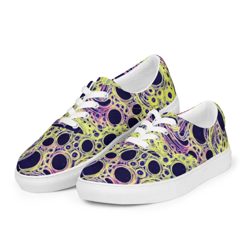 Solar Void on a Men's Lace-Up Canvas Shoes