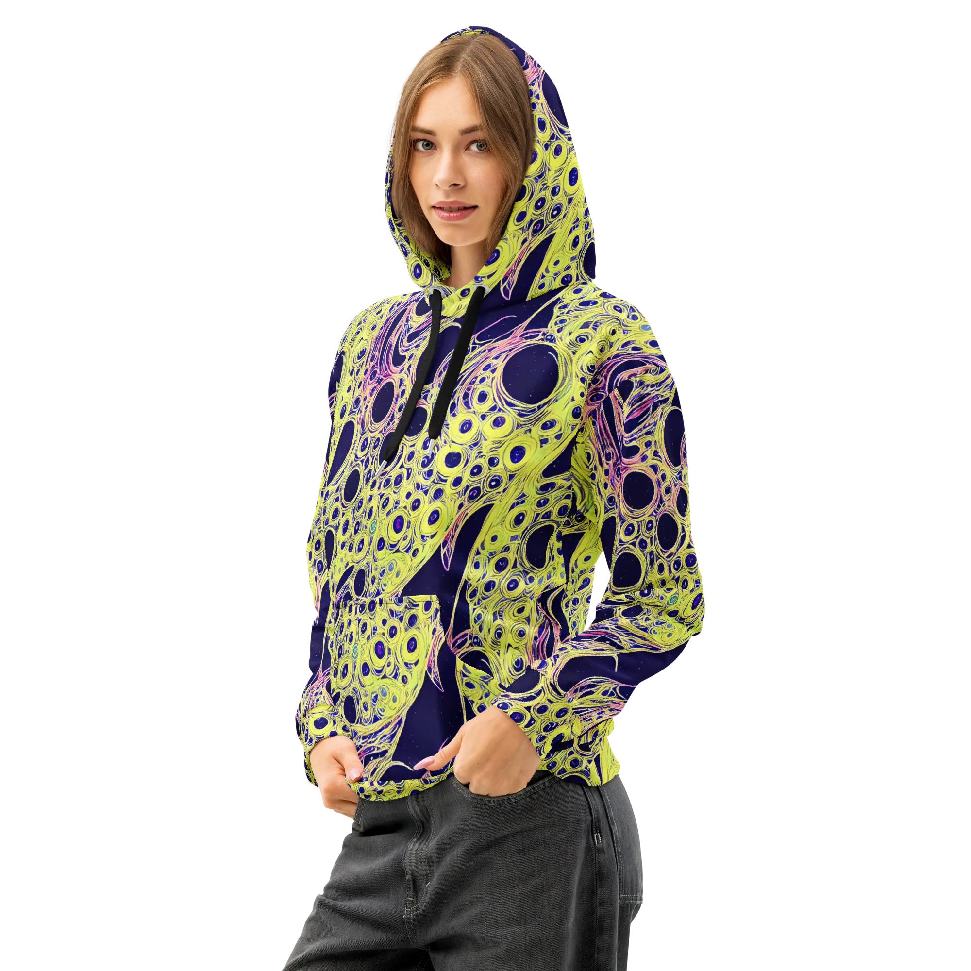 Solar Void on Cotton Hoodie — Left Front