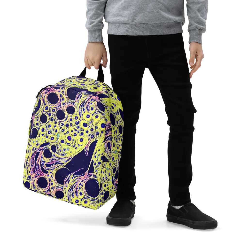 Solar Void on Minimalist Backpack — Zoomed-in