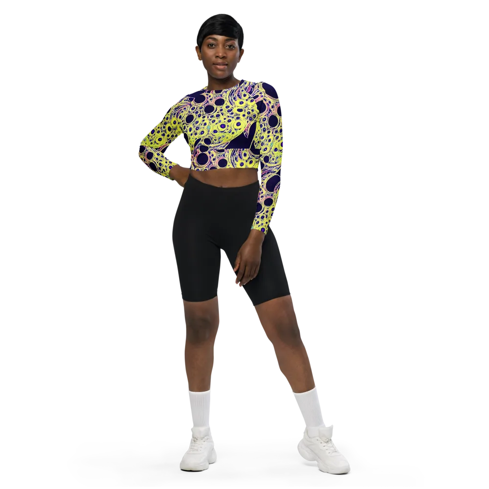 Solar Void on Long Sleeve Crop Top — Front