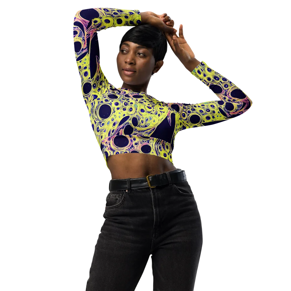 Solar Void on Long Sleeve Crop Top — Front