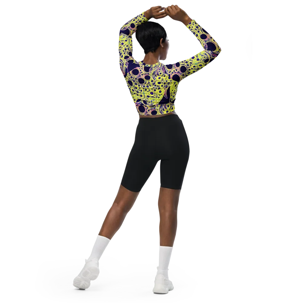 Solar Void on Long Sleeve Crop Top — Back