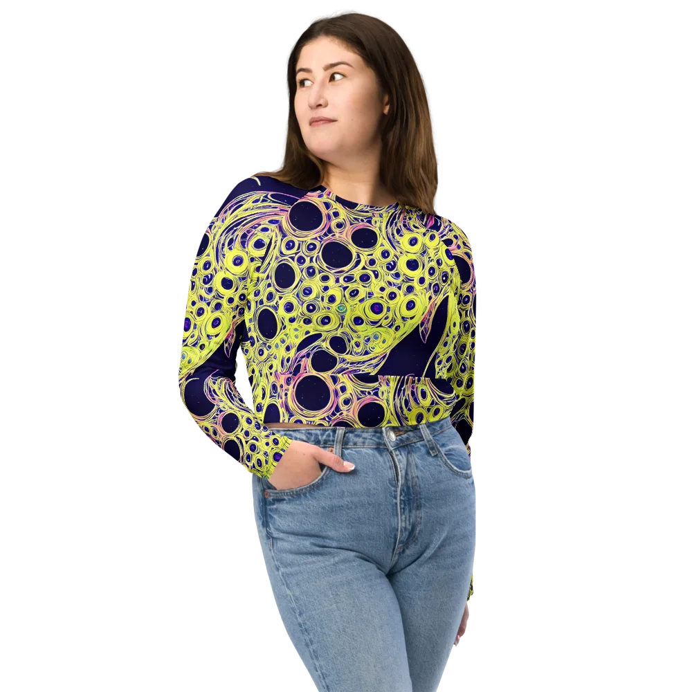 Solar Void on Long Sleeve Crop Top — Front