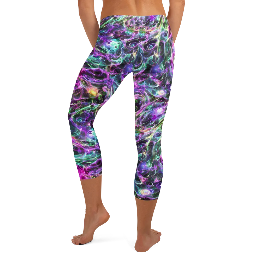 Amethyst Storm on Capri Leggings — Back