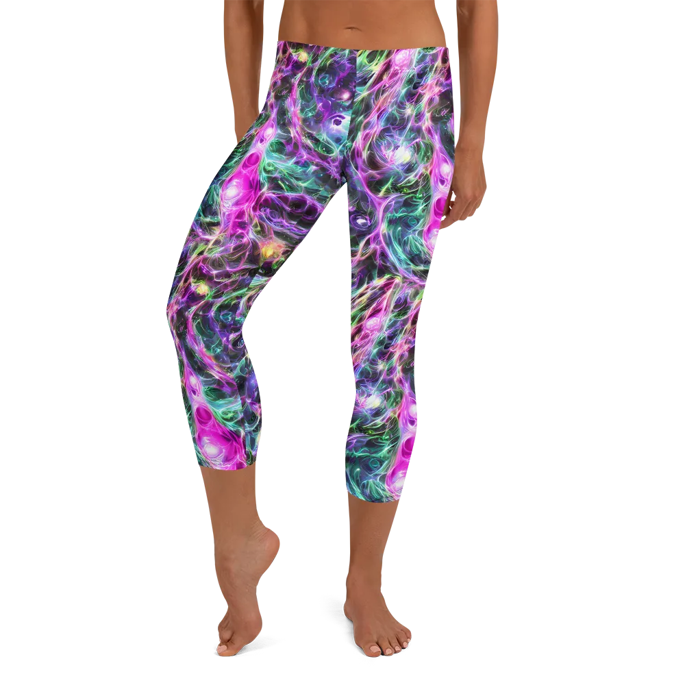 Amethyst Storm on Capri Leggings — Front