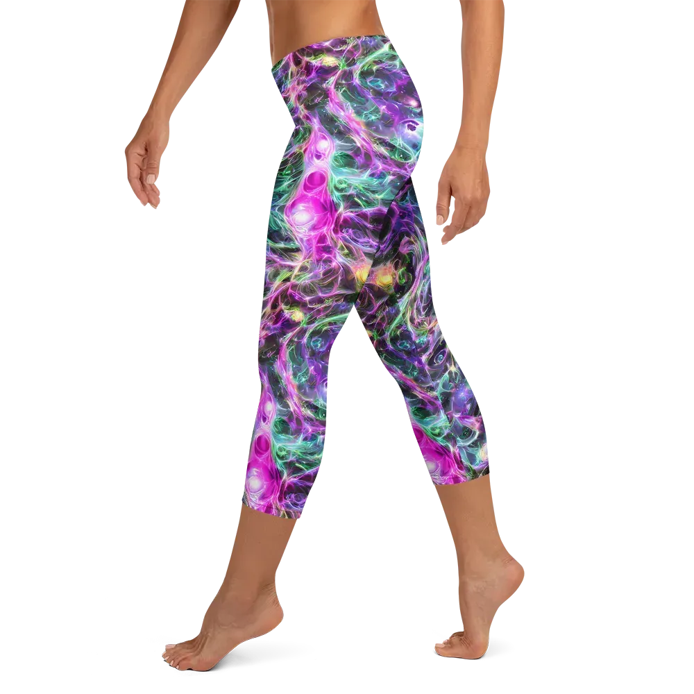 Amethyst Storm on Capri Leggings — Left