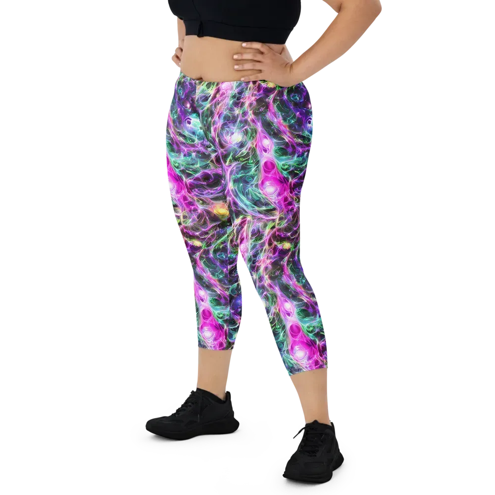 Amethyst Storm on Capri Leggings — Front