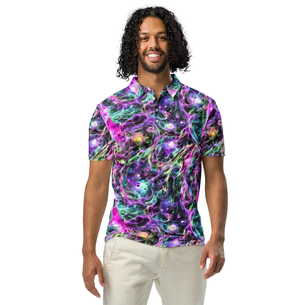 Amethyst Storm on Men's Slim Fit Polo Shirt — Front