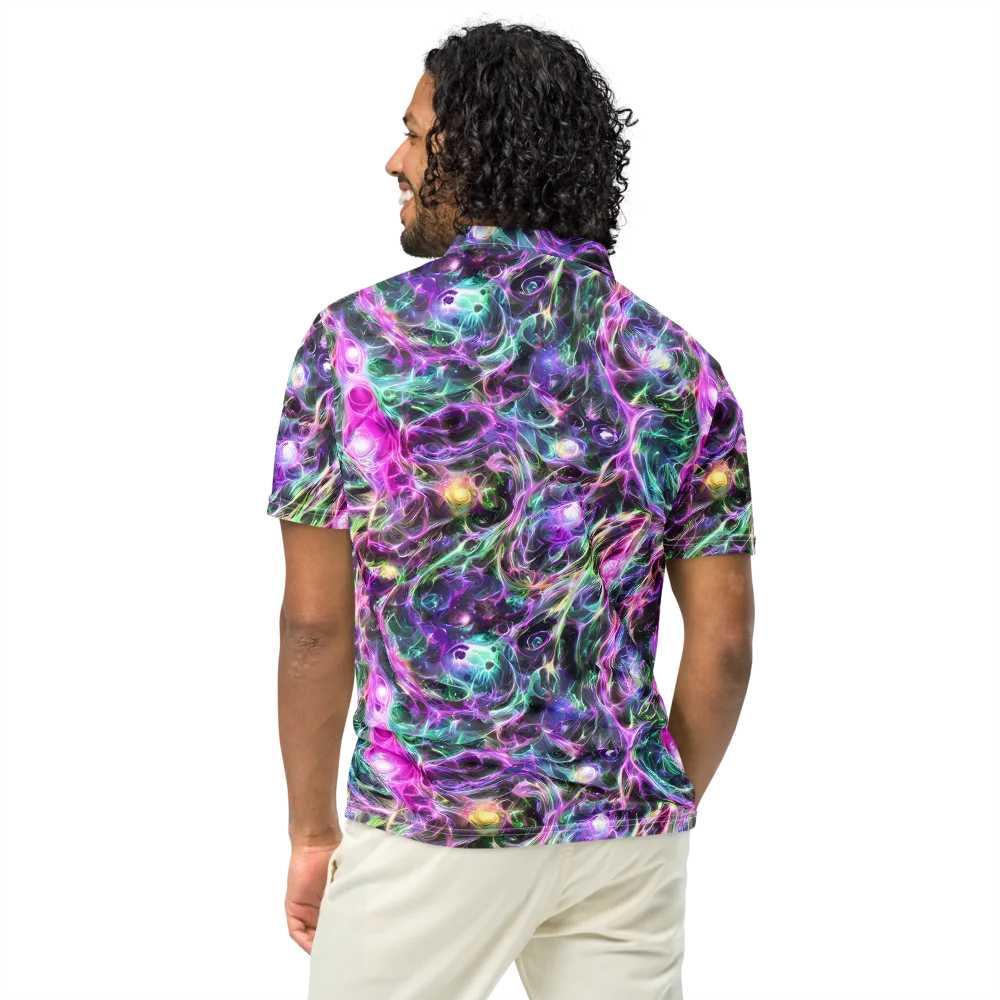 Amethyst Storm on Men's Slim Fit Polo Shirt — Back