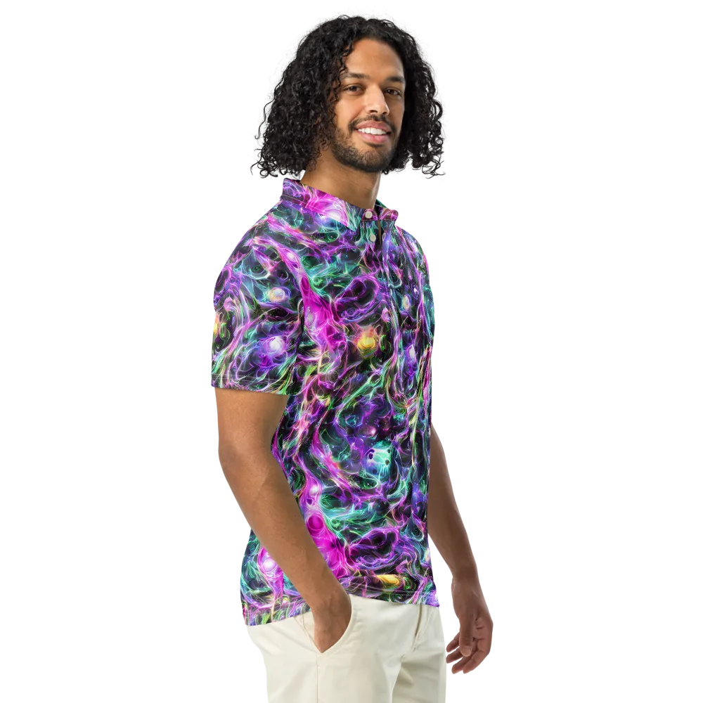 Amethyst Storm on Men's Slim Fit Polo Shirt — Right Front