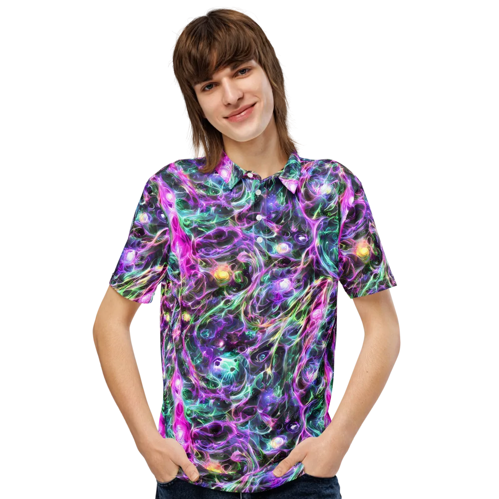 Amethyst Storm on Men's Slim Fit Polo Shirt — Front