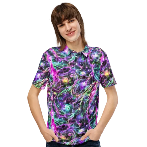 Amethyst Storm on a Men's Slim Fit Polo Shirt