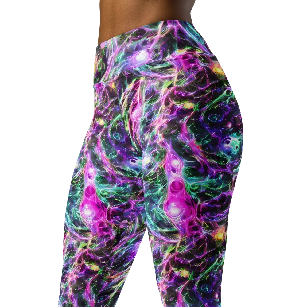 Amethyst Storm on Yoga Leggings — Left Front