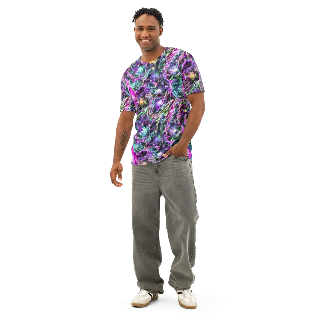 Amethyst Storm on Men's Cotton Crew Neck T-Shirt — Front