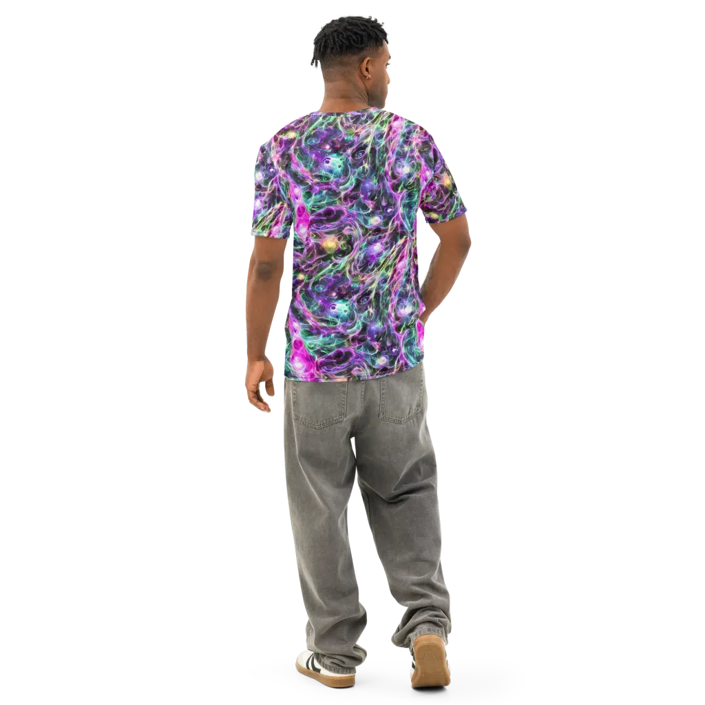 Amethyst Storm on Men's Cotton Crew Neck T-Shirt — Back