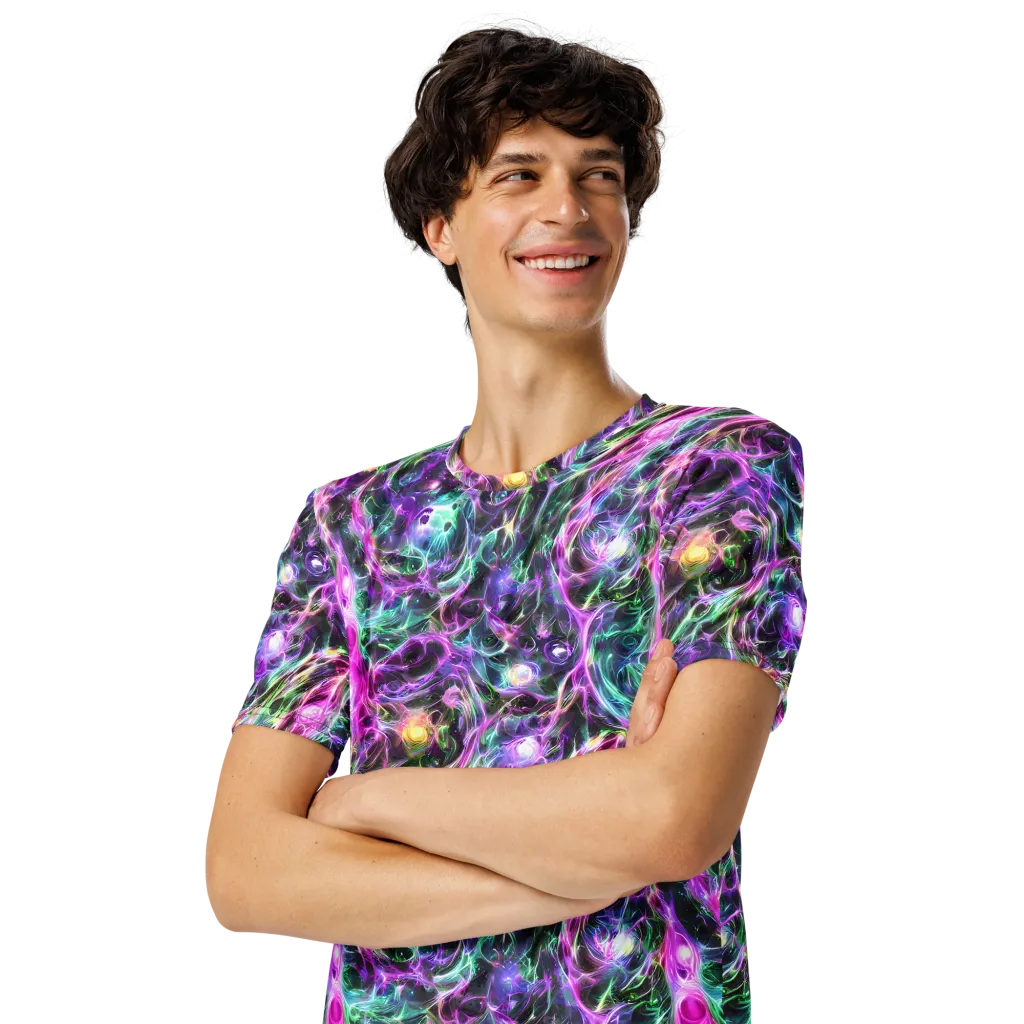 Amethyst Storm on Men's Crew Neck T-Shirt — Left Front