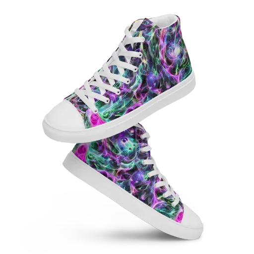 Amethyst Storm on a Men's High Top Canvas Shoes