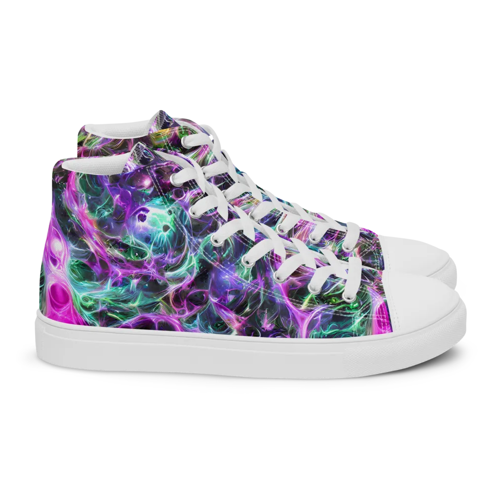 Amethyst Storm on Women's High Top Canvas Shoes — Right