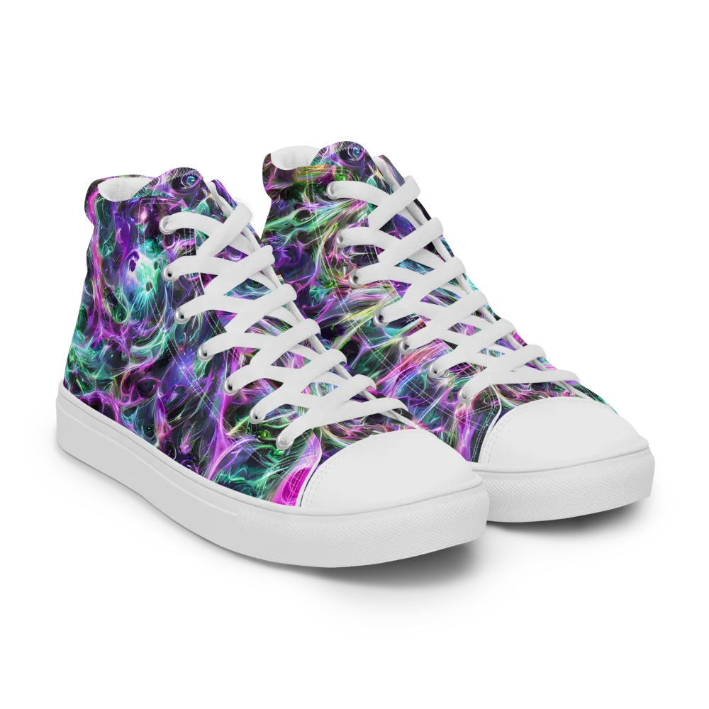 Amethyst Storm on Women's High Top Canvas Shoes — Right Front
