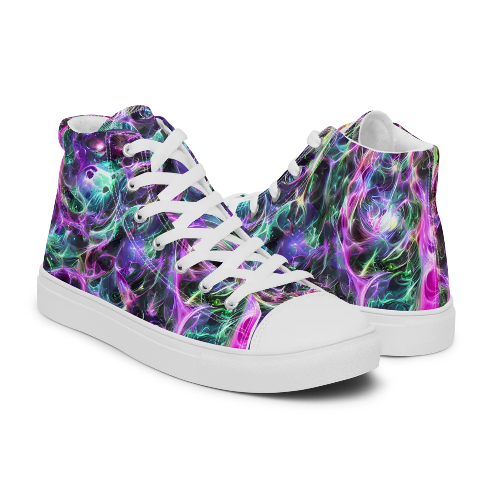 Amethyst Storm on Women's High Top Canvas Shoes — Right
