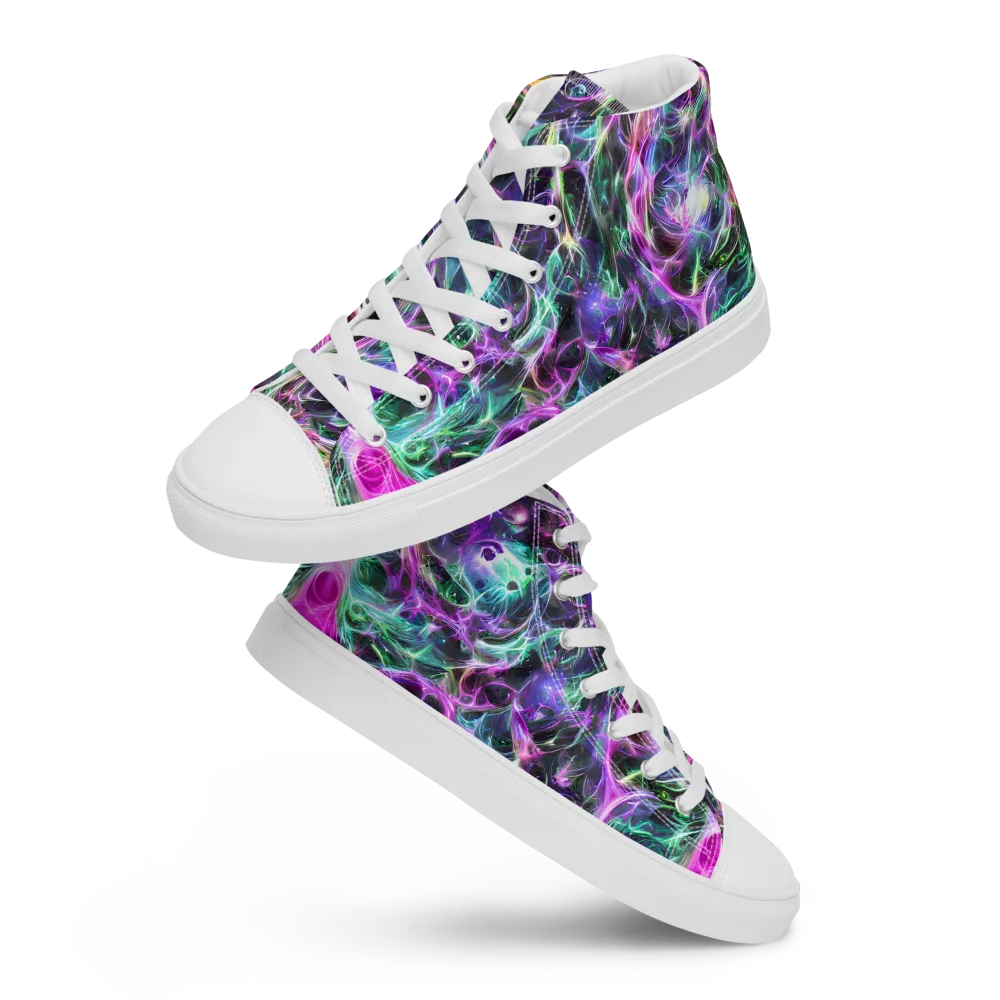 Amethyst Storm on Women's High Top Canvas Shoes — Front
