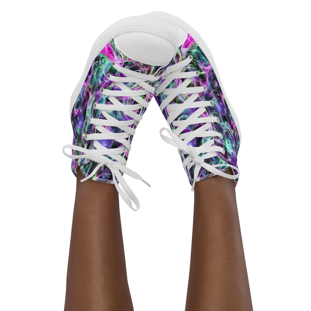 Amethyst Storm on Women's High Top Canvas Shoes — Front