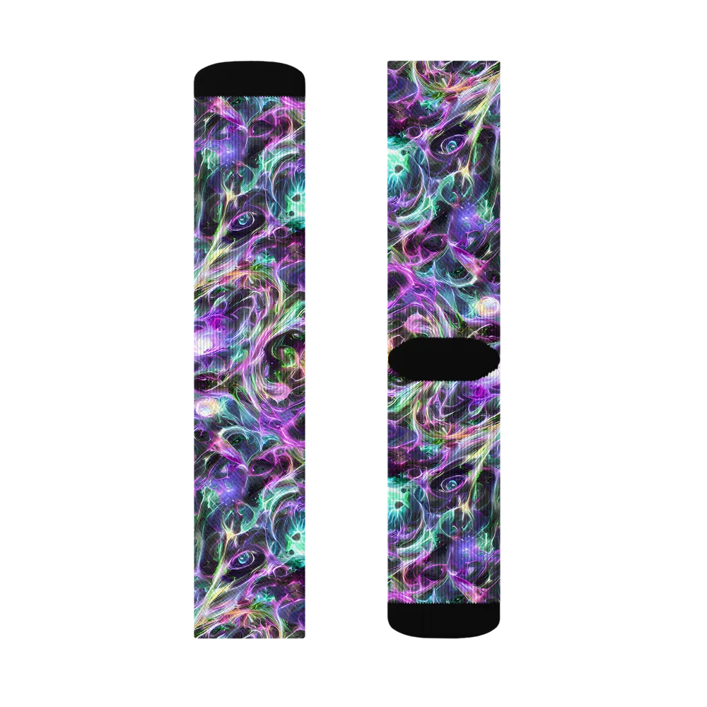 Amethyst Storm on Socks — Left Sock