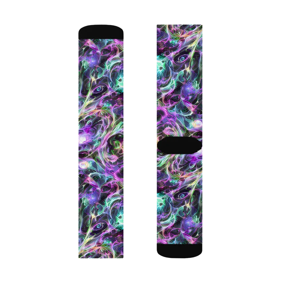 Amethyst Storm on Socks — Right Sock