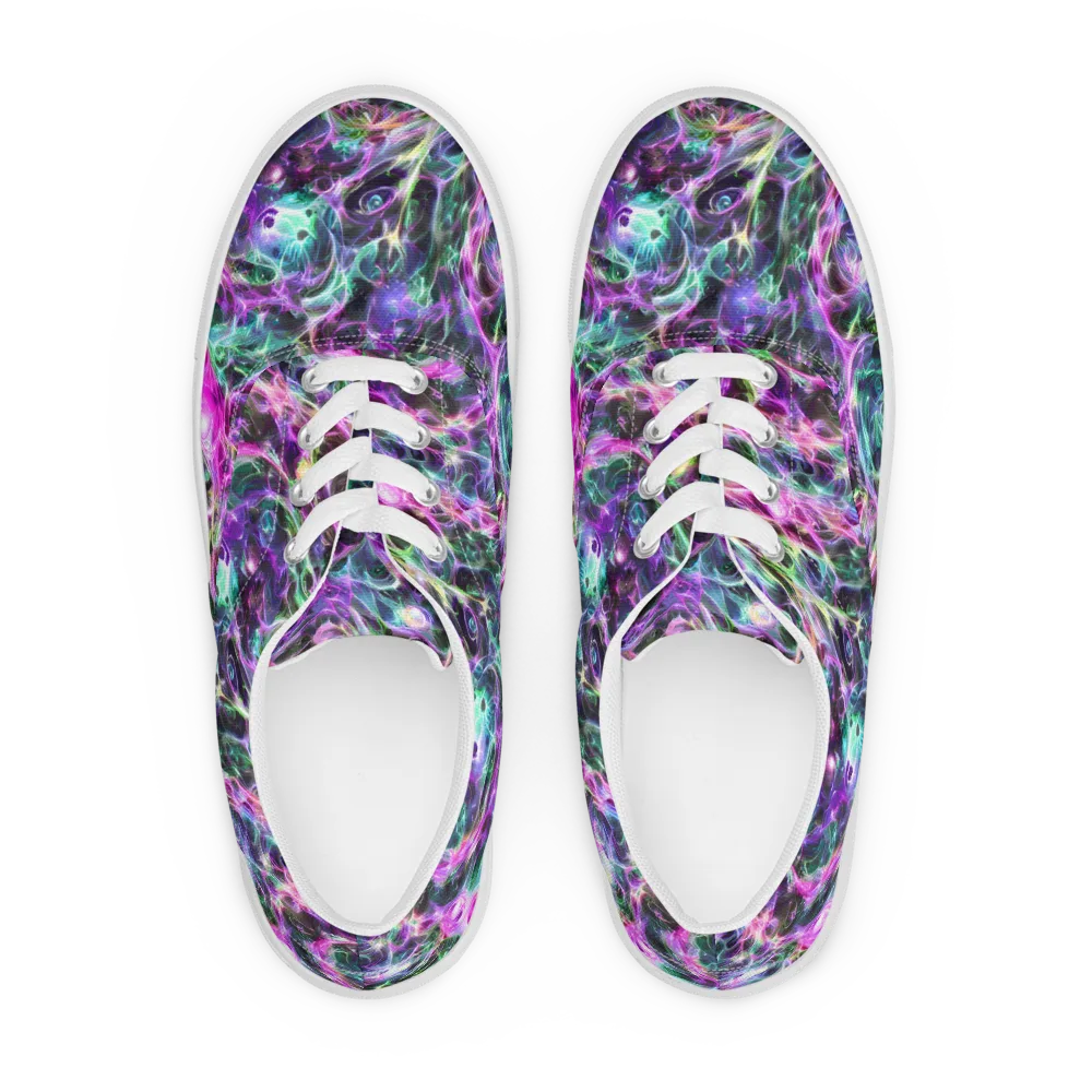 Amethyst Storm on Men's Lace-Up Canvas Shoes — Front