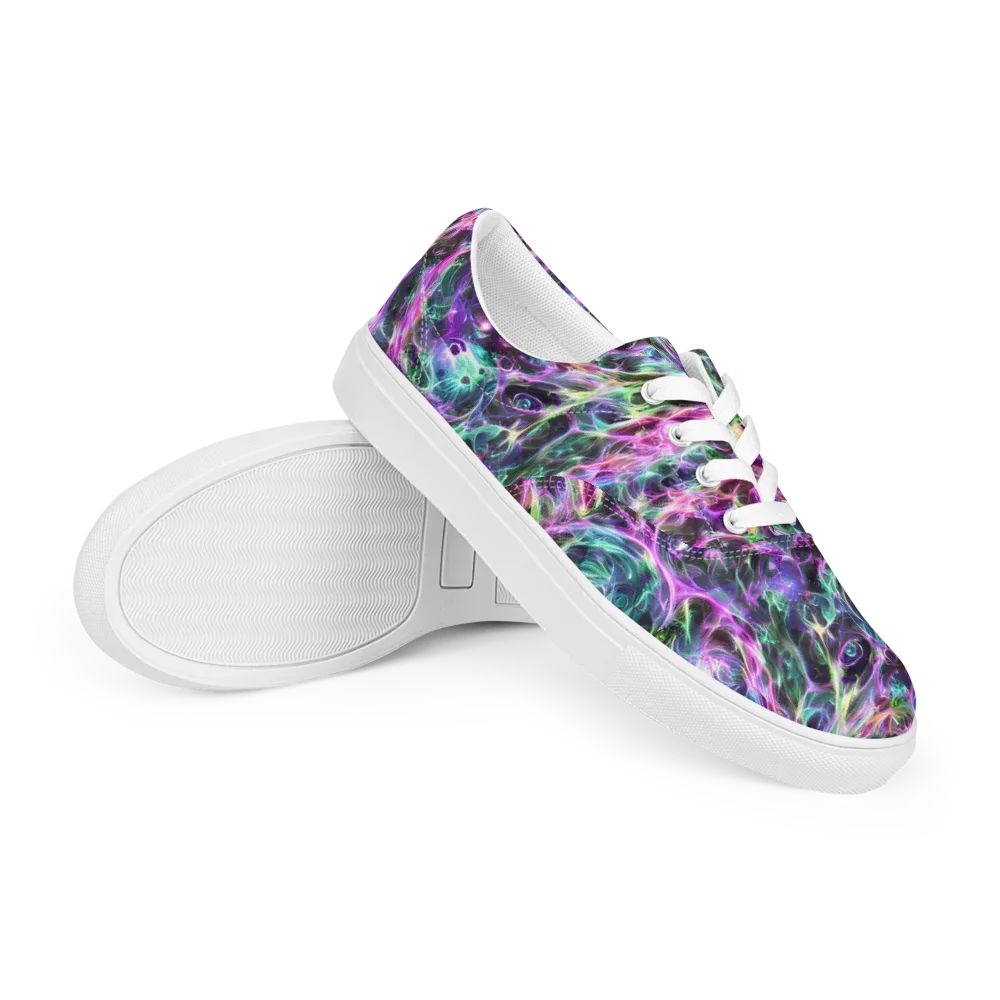 Amethyst Storm on Men's Lace-Up Canvas Shoes — Right Front