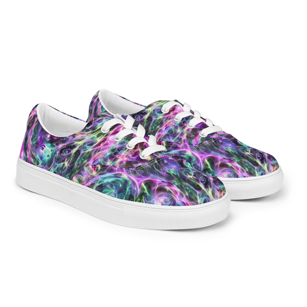 Amethyst Storm on Men's Lace-Up Canvas Shoes — Right Front