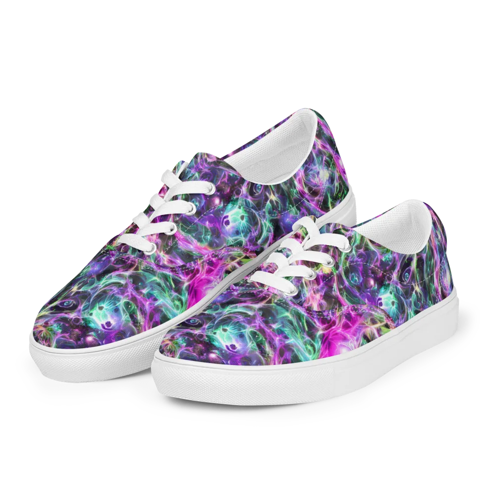 Amethyst Storm on Men's Lace-Up Canvas Shoes — Left Front