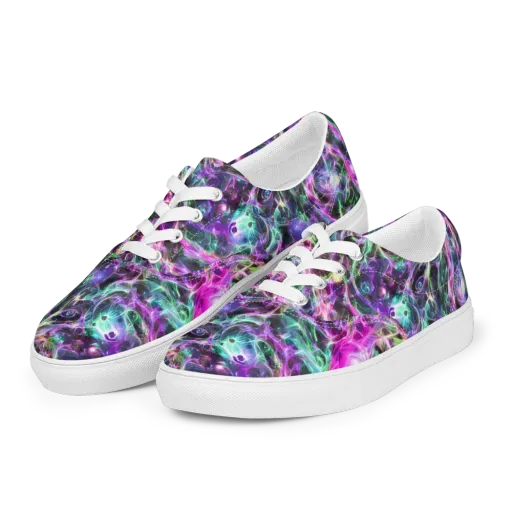 Amethyst Storm on a Men's Lace-Up Canvas Shoes