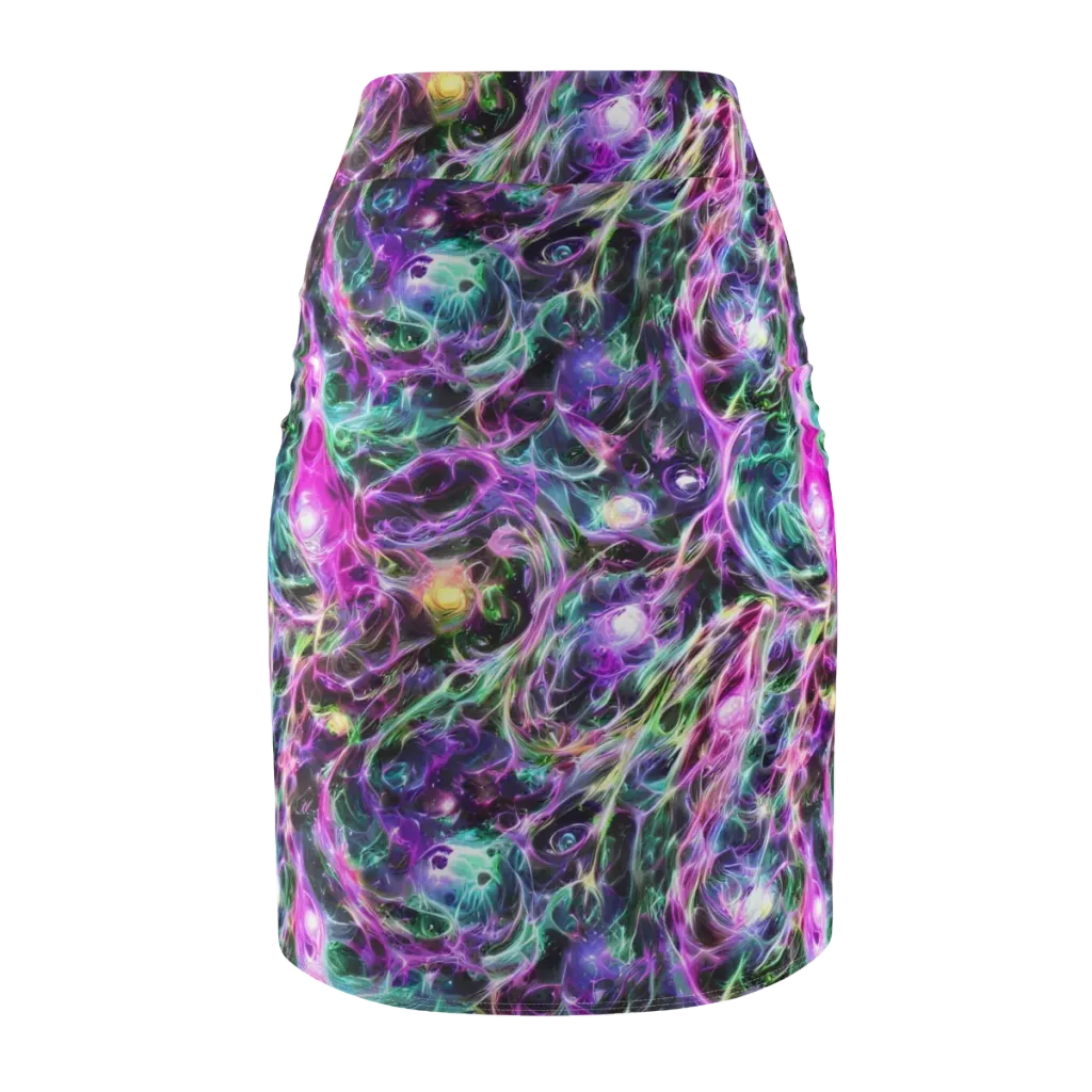Amethyst Storm on Pencil Skirt — Back