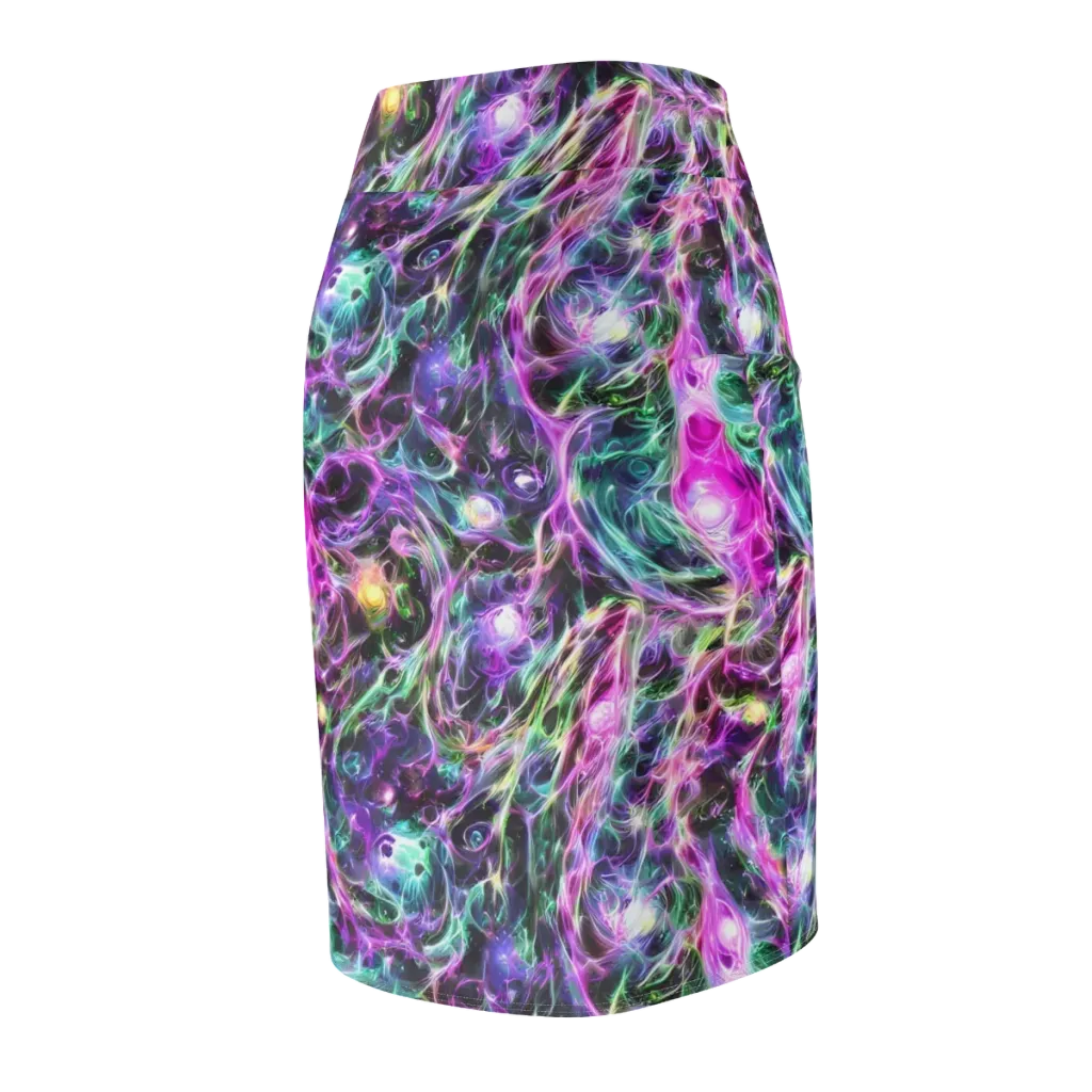 Amethyst Storm on Pencil Skirt — Back Side