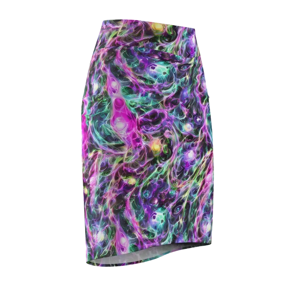 Amethyst Storm on Pencil Skirt — Front Side