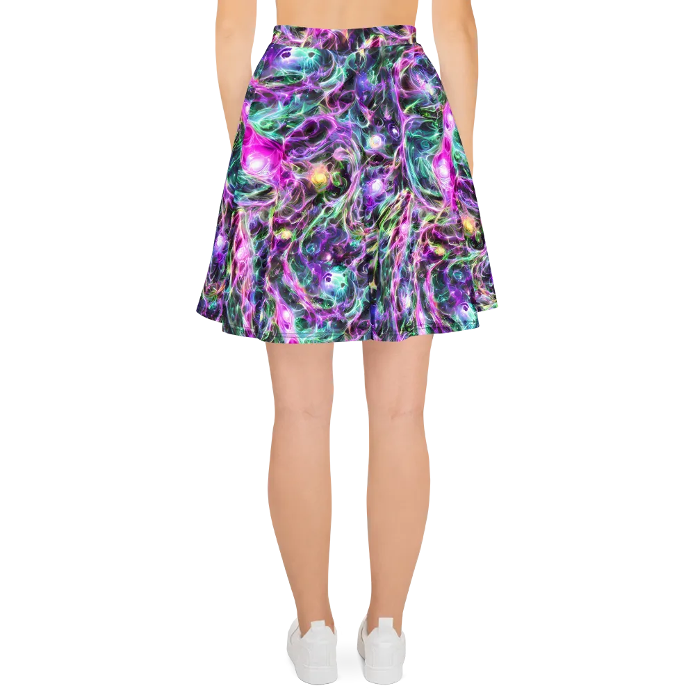 Amethyst Storm on Skater Skirt — Back