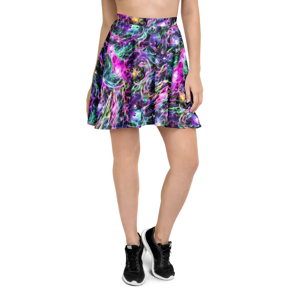 Amethyst Storm on Skater Skirt — Front