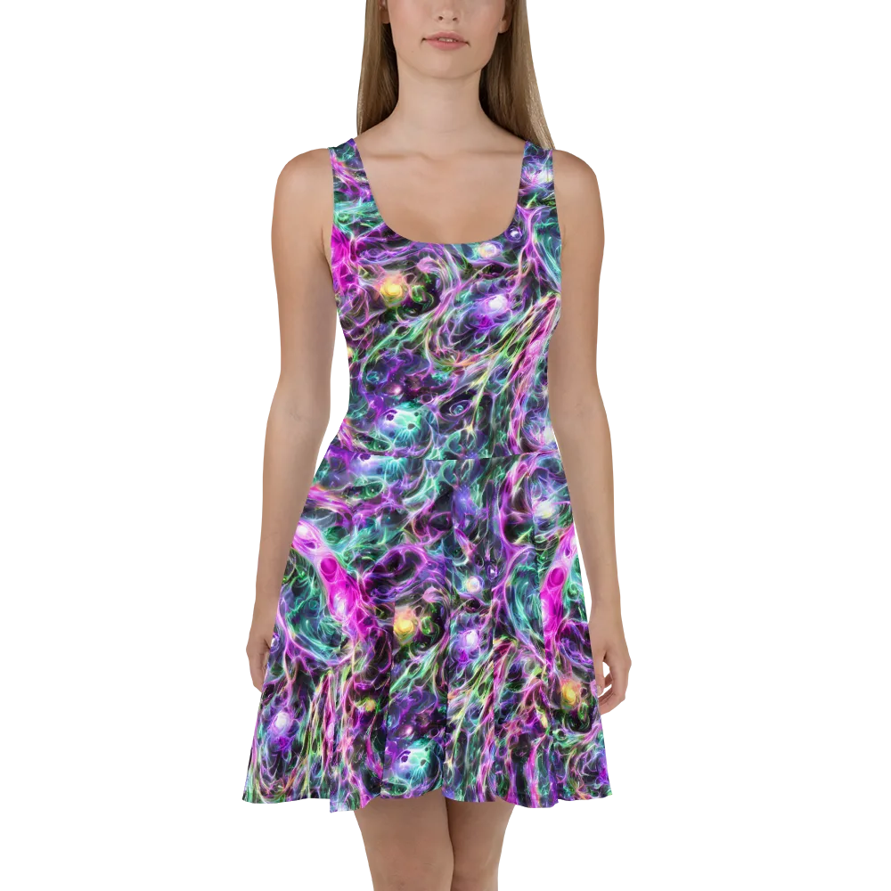 Amethyst Storm on Skater Dress — Front
