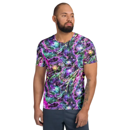 Amethyst Storm on a Men's Athletic T-Shirt